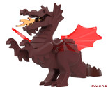Deep Brown Red Middle Ancient Dragon Building Block Minifigure - $9.00