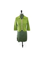 Vintage 1950-60s Madman Style Wool Knit Women Green Jacket XS/S - $48.51