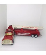 Vintage Nylint Aerial Hook and Ladder 32” Ladder Co 5 Fire Truck Pressed... - £34.77 GBP
