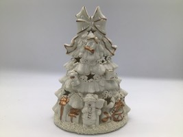 Giftco Ceramic  White and Gold Christmas Tree Tea Light Holder - $218.77 MXN
