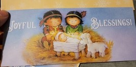 Vintage Greeting Card 1990s Made In USA Christmas Native American Joyful  - $0.97