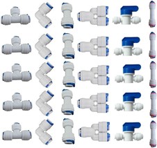 Lemoy 1/4&quot; Od Quick Connect Push In To Connect Water Tube Fitting For Ro... - $35.96
