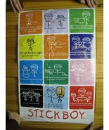 Stickboy Poster Stick Boy. Figure Funny Cartoons - $123.45 CAD