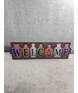 Halloween Spooky Laboratory Welcome Hanging Wall Sign - 18X6 - Pumpkin P... - £18.91 GBP