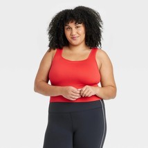 All In Motion Women&#39;s XX-LARGE Seamless Square Neck Cropped Tank Top Red - $22.99