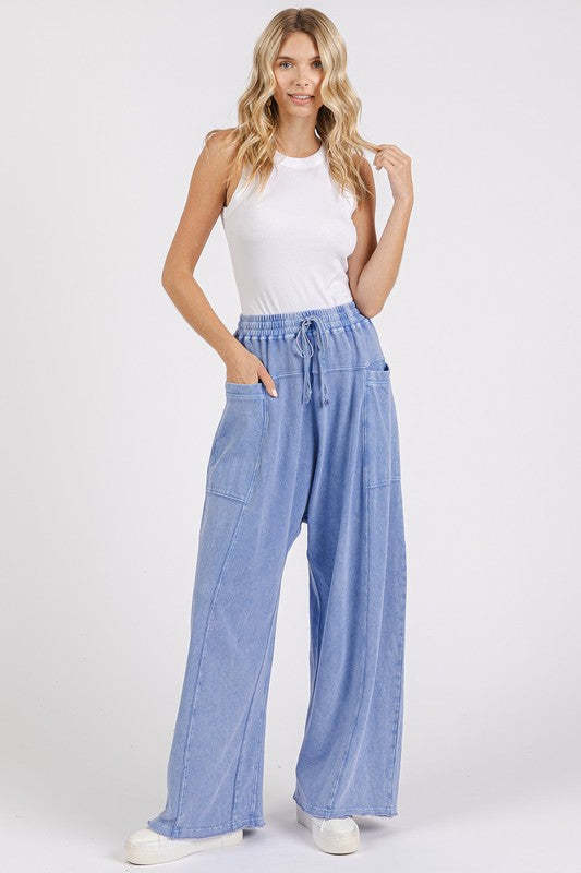 Mittoshop Mineral Wash Elastic Waist Baarrel Leg Baggy Pants Item image 8