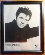 Peter Gabriel Framed Photo 1986 David Geffen Company Trevor Key 81/2 *11... - $69.50