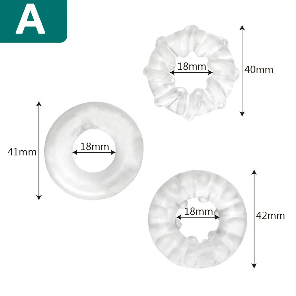 WAKEWAY 3 Pcs/Set B B Ring Bead B Ring Male Delay B Lasting Silicone B Ring Bs f - $25.00