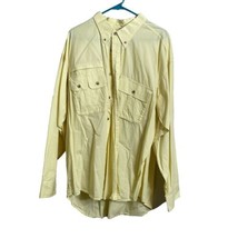 Mens Cabela&#39;s Yellow Fishing Shirt Size 2XL Long Sleeve Vented Button Down - £10.77 GBP
