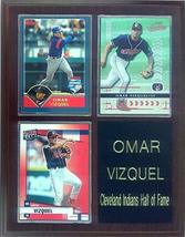 Frames, Plaques and More Omar Vizquel Cleveland Indians 3-Card 7x9 Plaque - £15.37 GBP