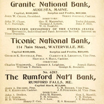 1906 Maine National Banks Advertisement Banking Augusta Waterville Rumfo... - $465.81 MXN