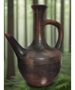 Antique African Ethiopian Terracotta Small Jebena Tea Coffee Pot Ethiopia - $881.72 MXN