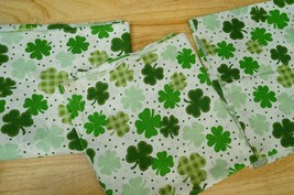 Sewing Cotton Quilting Fabric Calico Green Shamrock Clover St Patricks Day - $12.86