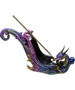 Polyresin Incense Holder Dragon w/ Sphere - Multi-Colored - $26.07