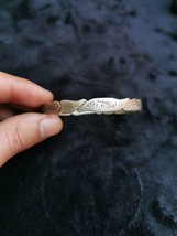 Old metal Berber bracelet hand-carved ethnic cuff, berber cuff, tuareg B... - £45.42 GBP