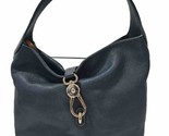 Dooney &amp; Bourke Leather Pebble Grain Logo Lock Sac Dark Green Large Purs... - $79.15