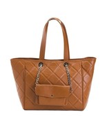 LAURA DI MAGGIO Made in Italy Leather 2 in 1 Quilted Tote Handbag Red MS... - £101.85 GBP