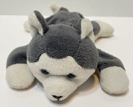 Vintage 1996 TY Beanie Babies Nanook Husky Gray and White Plush Dog 8&quot; Retired - £9.86 GBP