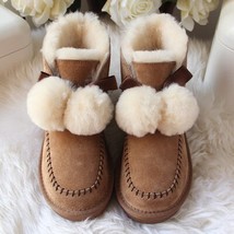 100% Natural  2021 Winter Women Genuine Leather Shoes Moccasins Loafers Soft Lei - £65.33 GBP