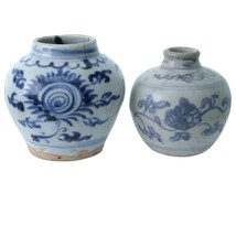 2 Ming Chinese Blue and White Jarlets - £353.04 GBP