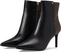 NEW MICHAEL KORS BLACK BROWN LEATHER POINTY STILETTO BOOTS SIZE 8 M $175 - £119.89 GBP