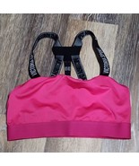 Victoria&#39;s Secret Sport Hot Pink Criss Cross X Logo Sport Bra Workout Si... - $12.59