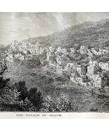 The Village Of Siloam 1909 Wood Engraving The Life Of Christ Religious D... - €27,93 EUR