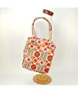 Vera Bradley Folkloric Shoulder Tote Bag Floral Open Top Cotton Pockets ... - £23.35 GBP