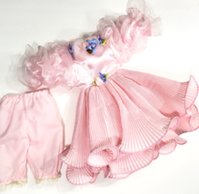 2-3 Piece PINK CHIFFON Fashion Doll Clothes Dress for 15-17 in Flowers &amp;... - £10.82 GBP