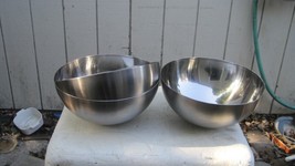 Three (3) IKEA Stainless Steel Bowls 11&quot; Diameter - £11.62 GBP