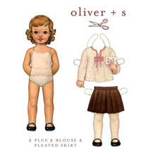 Oliver + S Girls 2 + 2 Blouse & Pleated Skirt Pattern 6mo-3T (Oliver+S-OS006TT1) - $15.95