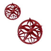 Poinsettia Set Of 2 Sizes Concha Cutters Bread Stamps Made in USA PR1762 - $11.99