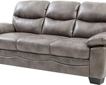 Glory Furniture Upholstered Sofa, Gray Faux Leather - $1,181.99