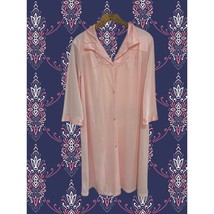 Vanity Fair Blush Pink Short Button Down Robe - $18.80