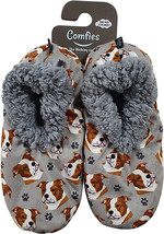 Womens Pitbull Dog Slippers - Sherpa Lined Animal Print Booties - £28.46 GBP