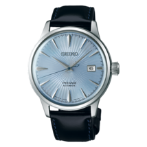 Seiko Presage Cocktail 40.5 MM Leather Strap Automatic Blue Dial Watch SRPB43J1 - £212.03 GBP