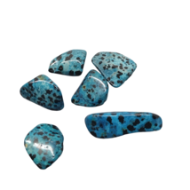 Set 6 Dalmatian Jasper Tumble Stones - Jasper Dalmation Blue - $5.61