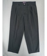 Arizona Khakis Jean Co Size W38&quot; x  L34&quot; Black Men&#39;s Relaxed Pants Pleat... - $10.44