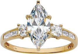2.50 Ct Marquise Cut Diamond Engagement Wedding Ring 14k Yellow Gold Finish - £72.15 GBP