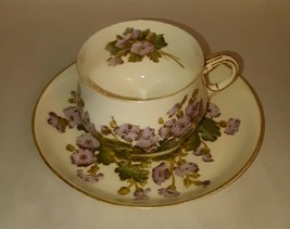 Vintage Stoke England Teacup and Saucer Floral Bone China - £23.73 GBP