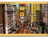 Times Square New York CIty NY NYC UNP Unused Linen Postcard P27 - £4.61 GBP