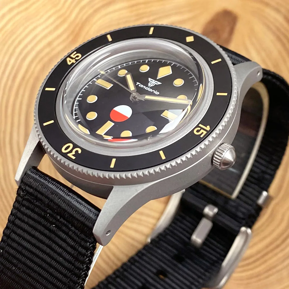 Vintage 50-FATHOMS Watch Diver Mechanical Watch Men S NH35 PT5000 Orange... - £129.82 GBP