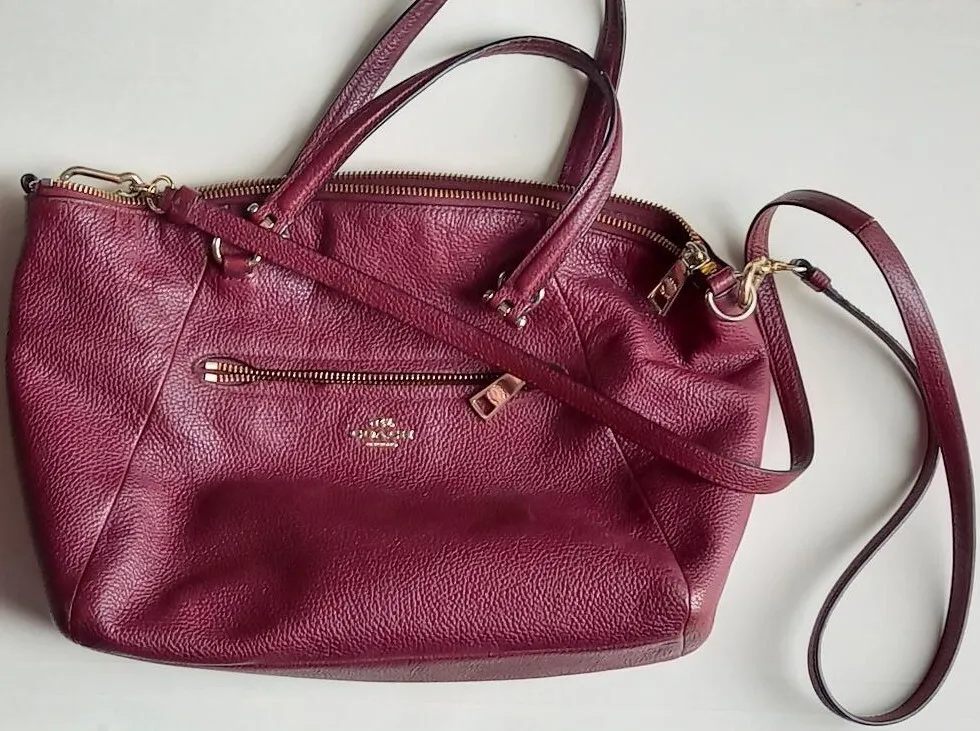 COACH 34340 PRAIRIE SATCHEL IN PEBBLE LEATHER CROSSBODY BAG - $235.00