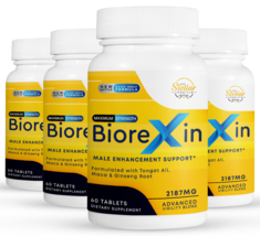 4 Pack Biorexin, supports male enhancement, strength &amp; vitality-60 Table... - £101.28 GBP