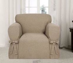 Kathy Ireland Evening Flannel Slipcover Chair Fawn 32''-43'' 100% Polyester - £33.97 GBP