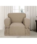 Kathy Ireland Evening Flannel Slipcover Chair Fawn 32&#39;&#39;-43&#39;&#39; 100% Polyester - £33.60 GBP