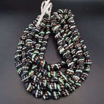 perles de verre vintage Aventurine Millefiori noir fantaisie PLUME 10mm ... - €26,64 EUR