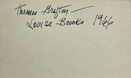 Louise Brooks Signed Autographed 3x5 Index Card Brooksie Rare Jsa Certified Loa - £1,209.23 GBP