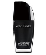 Wet n Wild Wild Shine 485d Black Creme Nail Polish 0.41fl Oz lot of 2 - $3.49