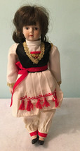 Vtg Gorham Around The World Porcelain Soft Body Greece Doll Mira Girl 19... - $22.49
